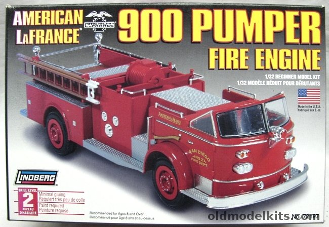 Lindberg 1/32 American LaFrance 900 Pumper Fire Engine, 72197 plastic model kit